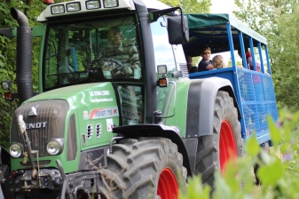 Tractor trailer rides at Waddesdon